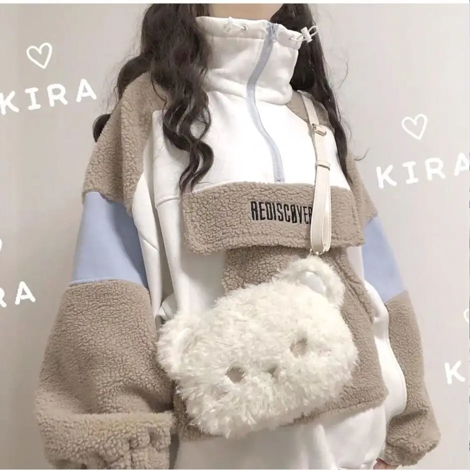 New Autumn Winter Women's Sweatshirt for Students Korean Version of Loose Plus Velvet Thick Harajuku Style Color Matching Tops
New Autumn Winter Women's Sweatshirt for Students Korean Version of Loose Plus Velvet Thick Harajuku Style Color Matching Tops