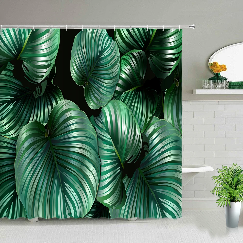 Green Leaves Tropical Flower Plant Scenery Shower Curtains Bathroom Screen Background Wall Decor Cloth With Hook Hanging Curtain
Green Leaves Tropical Flower Plant Scenery Shower Curtains Bathroom Screen Background Wall Decor Cloth With Hook Hanging Curtain