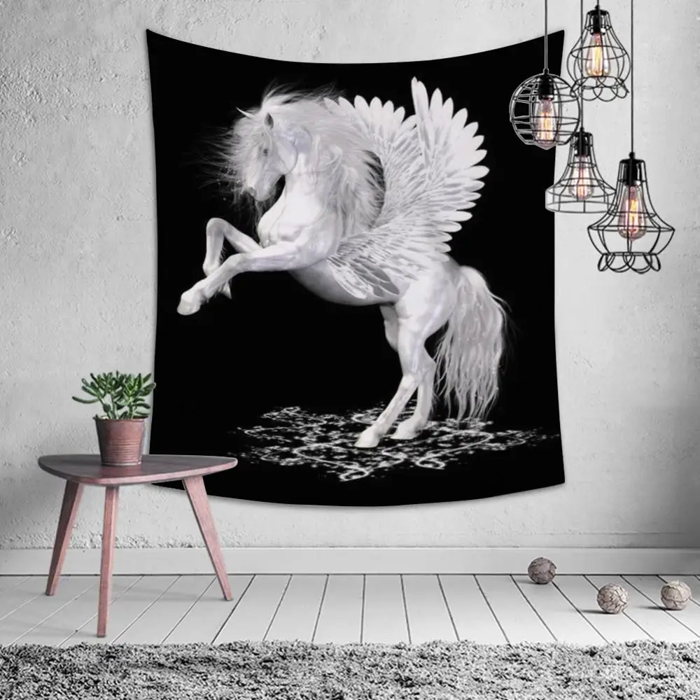 Natural Animal Pegasus Horse Lion Tapestry Hippie Mandala Wall Hanging Bedroom Polyester Travel Camping Psychedelic Tablecloth
Natural Animal Pegasus Horse Lion Tapestry Hippie Mandala Wall Hanging Bedroom Polyester Travel Camping Psychedelic Tablecloth