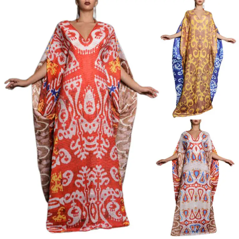 Womens Boho Printed Half Slevee Dress Summer Loose Baggy Maxi Dresses Plus Size
Womens Boho Printed Half Slevee Dress Summer Loose Baggy Maxi Dresses Plus Size