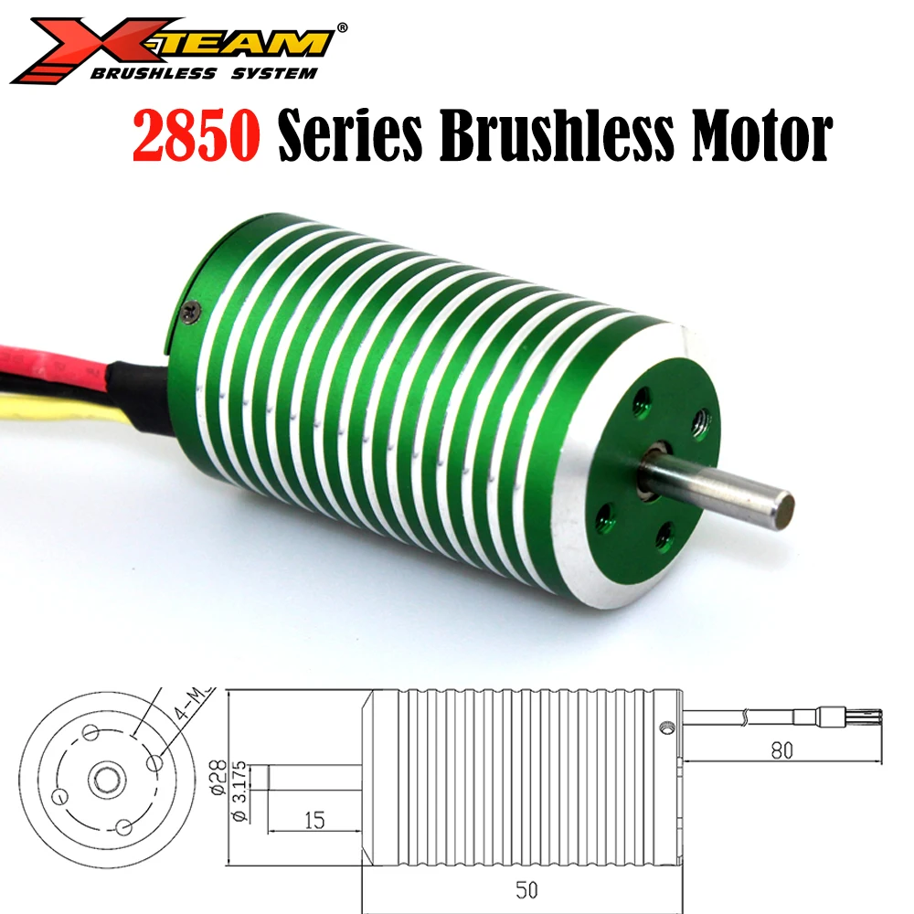 X-TEAM 2850 3.175mm waterproof Brushless Motor for Wtloys Remo XLH HSP TRAX 1/12 Buggy on road RC Car 300-450 mm Boat 65mm EDF
X-TEAM 2850 3.175mm waterproof Brushless Motor for Wtloys Remo XLH HSP TRAX 1/12 Buggy on road RC Car 300-450 mm Boat 65mm EDF
