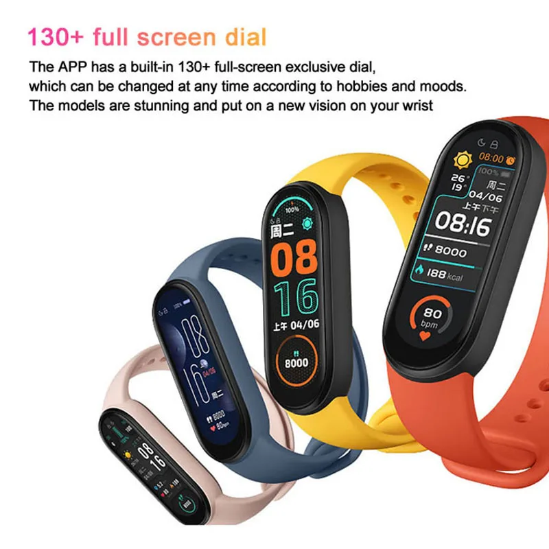 Fitness bracelet Xiaomi Mi Band 6 smart watch 1.56 "screen AMOLED water resistant monitoring heart rate wireless charging Molnia
Fitness bracelet Xiaomi Mi Band 6 smart watch 1.56 "screen AMOLED water resistant monitoring heart rate wireless charging Molnia