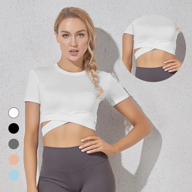 Women Tops/Shorts Tight-fitting Sports Ultra-short Cross Quick-drying Tops Fitness Yoga Clothes Running Hip-lifting Panties New
Women Tops/Shorts Tight-fitting Sports Ultra-short Cross Quick-drying Tops Fitness Yoga Clothes Running Hip-lifting Panties New