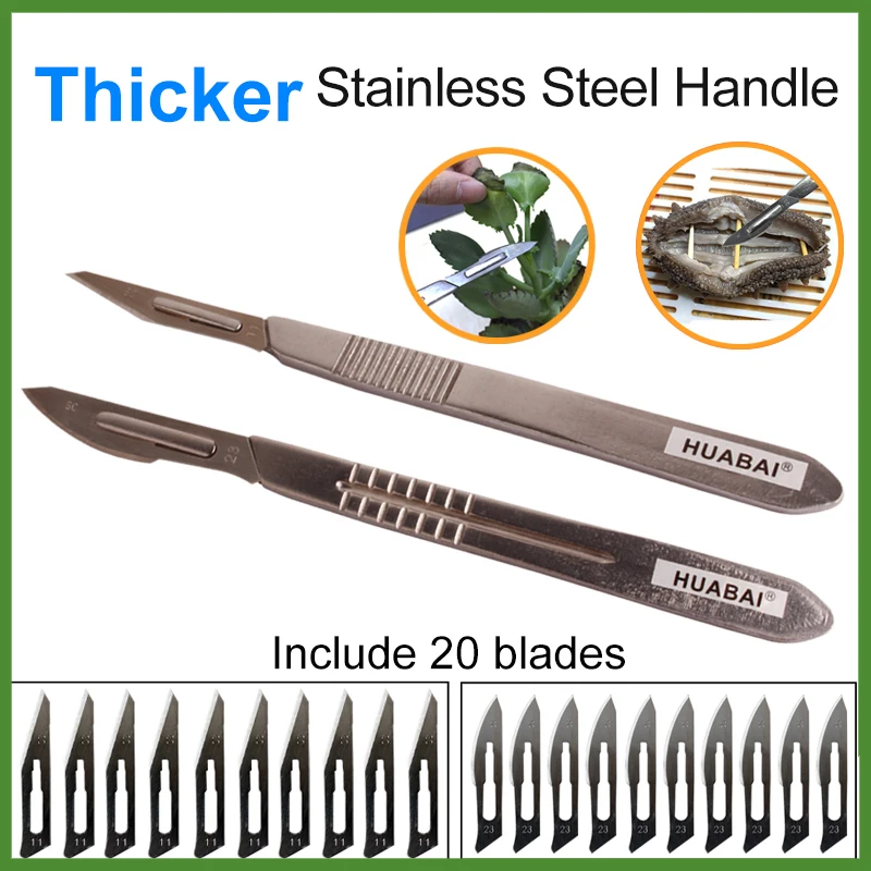 Multi-function Knife Tools Disposable Animal Surgical Scalpel Knife Stainless Steel Surgical Scalpel with 20pcs Blades
Multi-function Knife Tools Disposable Animal Surgical Scalpel Knife Stainless Steel Surgical Scalpel with 20pcs Blades