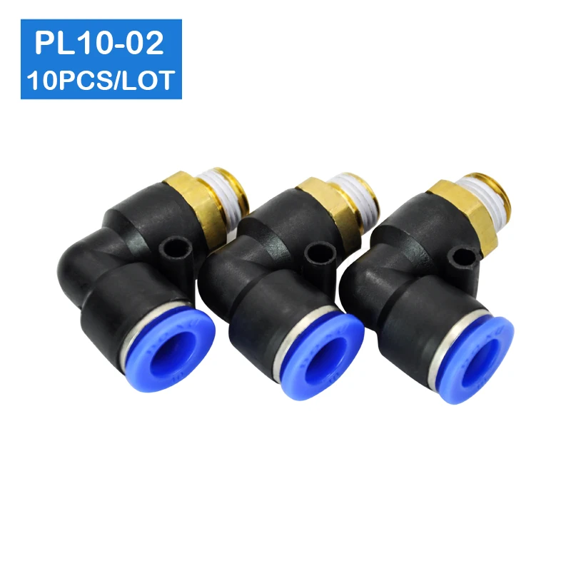 High quality 10 Pcs of PL10-02, 1/4" Male Thread to 10mm Pneumatic Elbow Connector Quick Fitting
High quality 10 Pcs of PL10-02, 1/4" Male Thread to 10mm Pneumatic Elbow Connector Quick Fitting