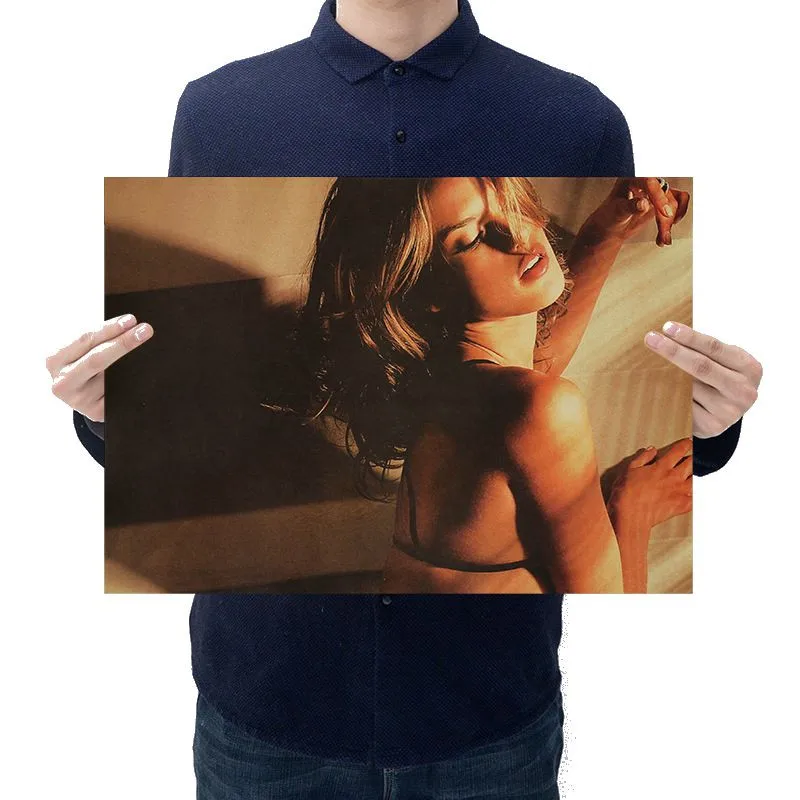 Sexy beauty kraft paper poster home decoration painting wall sticker 50.5x35cm
Sexy beauty kraft paper poster home decoration painting wall sticker 50.5x35cm