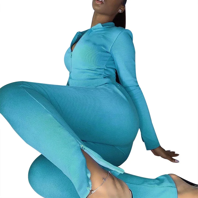 Cutubly Zipper Tshirts Women'S Set Outfits Autumn Winter Fashion Long Sleeve 2 Pieces Set Casual Top Slit Leggings Tracksuit
Cutubly Zipper Tshirts Women'S Set Outfits Autumn Winter Fashion Long Sleeve 2 Pieces Set Casual Top Slit Leggings Tracksuit