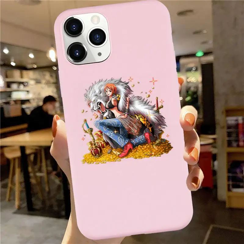 Anime one piece Nami sexy girl Phone Case Pink Candy Color for iPhone 6 7 8 11 12 s mini pro X XS XR MAX Plus
Anime one piece Nami sexy girl Phone Case Pink Candy Color for iPhone 6 7 8 11 12 s mini pro X XS XR MAX Plus
