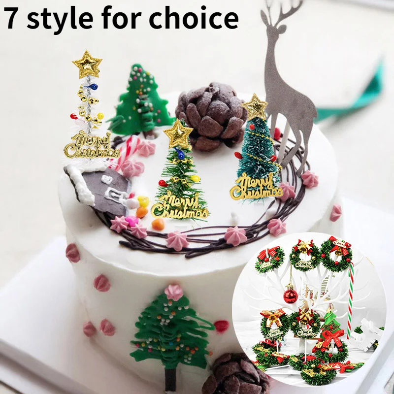 1/10 Pcs Merry Christmas Cake Topper Christmas Tree Shape Cupcake Topper Christmas Ornament DIY Christmas Party Cake Decoration 
1/10 Pcs Merry Christmas Cake Topper Christmas Tree Shape Cupcake Topper Christmas Ornament DIY Christmas Party Cake Decoration