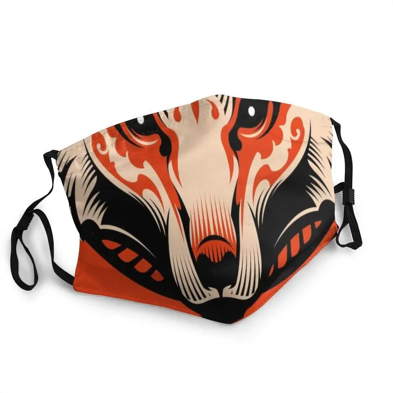 Маска для взрослых Kitsune Fox Mouth пылезащитная японская маска животных многоразовый