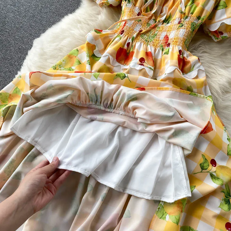Elegant Boho Floral Print Casual Beach Holiday Dress 2021 Sexy Lace-up O-neck Short Sleeve Elastic Waist Summer Women's Dresses 
Elegant Boho Floral Print Casual Beach Holiday Dress 2021 Sexy Lace-up O-neck Short Sleeve Elastic Waist Summer Women's Dresses