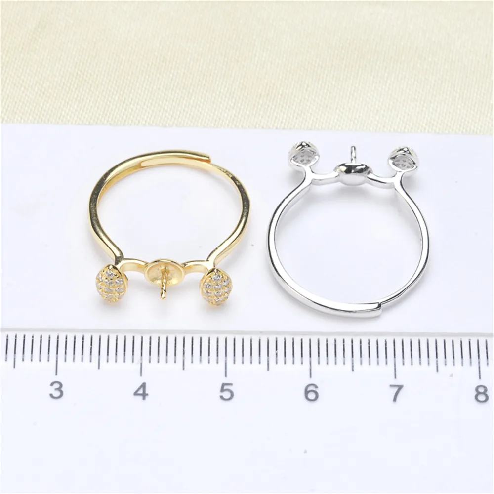 Pearl Ring Settings, Fashionable Ring Findings, Adjustable Size 925 Silver Ring Jewelry DIY Making No Pearl 
Pearl Ring Settings, Fashionable Ring Findings, Adjustable Size 925 Silver Ring Jewelry DIY Making No Pearl