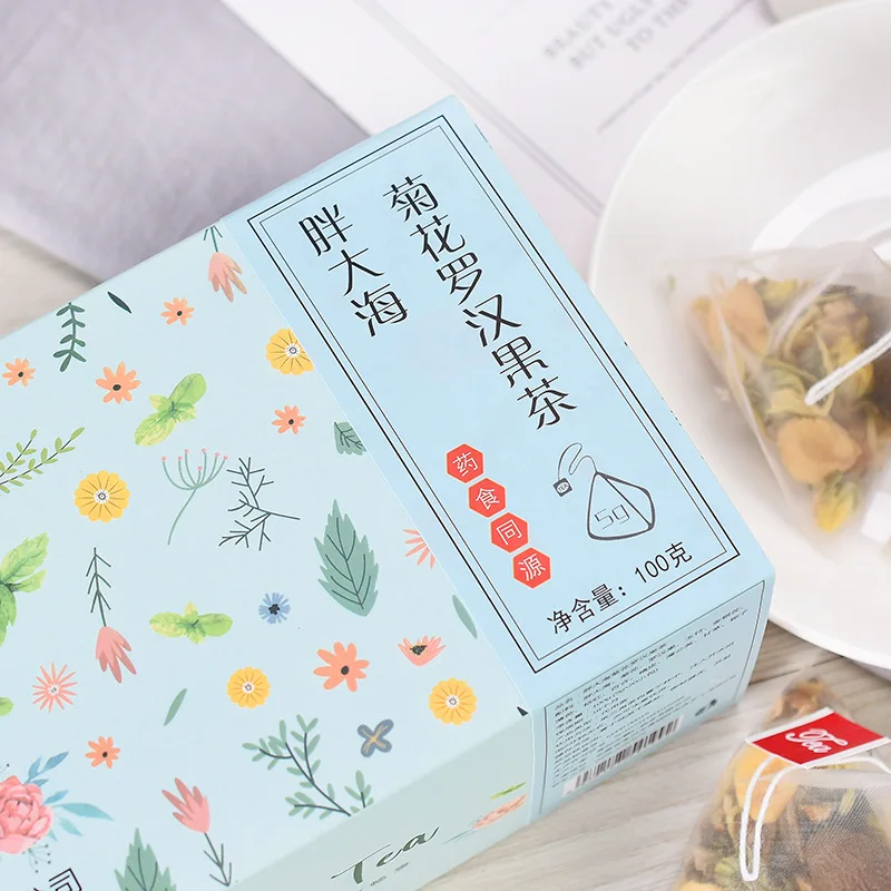 Autumn and winter tea pandahai chrysanthemum Luohan fruit tea tea triangle bag 100g qingfeiyan tea
Autumn and winter tea pandahai chrysanthemum Luohan fruit tea tea triangle bag 100g qingfeiyan tea