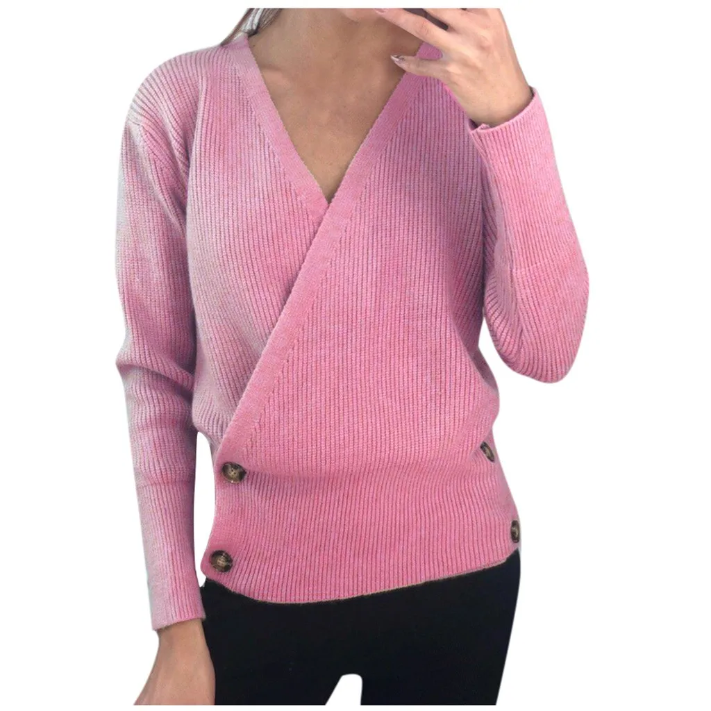Winter Knitted Sweater V Neck Sweater Female 2019 Women Sweaters And Pullovers Autumn Long Sleeve Sweater Jumper
Winter Knitted Sweater V Neck Sweater Female 2019 Women Sweaters And Pullovers Autumn Long Sleeve Sweater Jumper