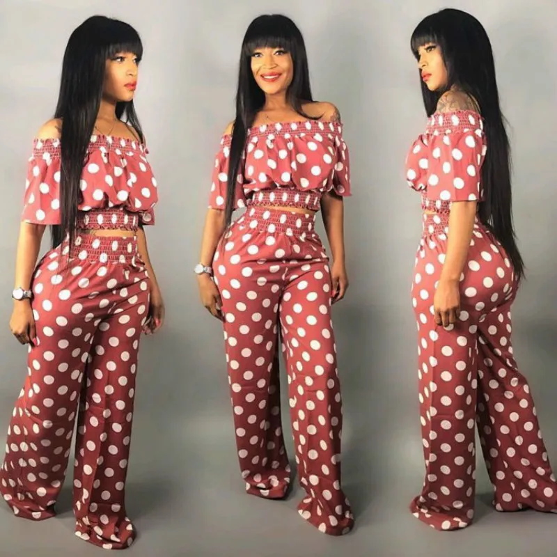 P8377 European and American Women's Hot Selling Fashion New Style Horizontal Neck Polkadot Two-Piece Set Wide-Leg Pants
P8377 European and American Women's Hot Selling Fashion New Style Horizontal Neck Polkadot Two-Piece Set Wide-Leg Pants