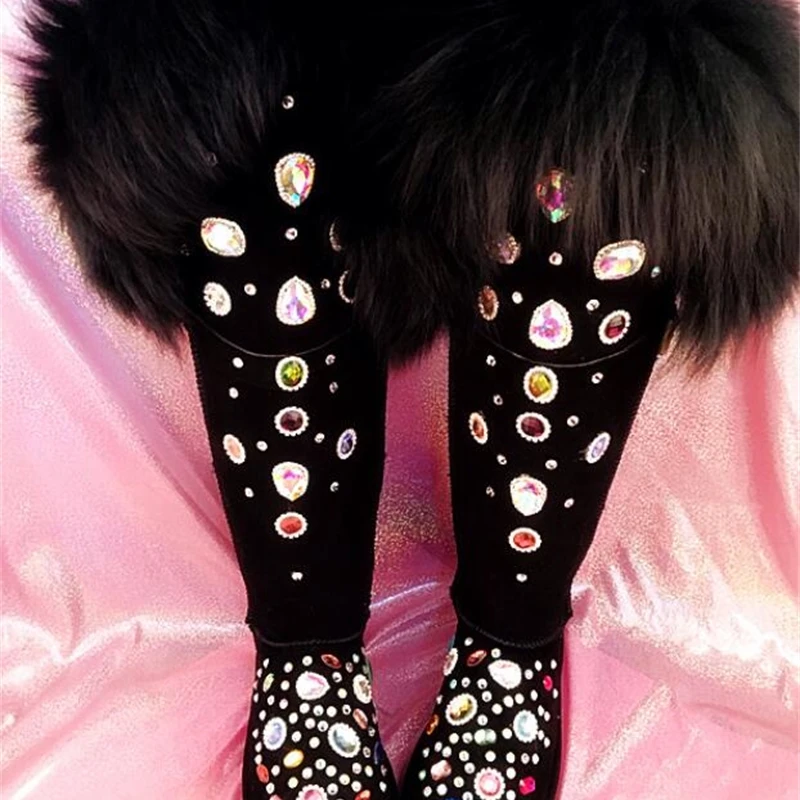 2019 Winter Handmade Large Rabbit Gemstones Sequins Raise Thick crust Leather Snow boots Women
2019 Winter Handmade Large Rabbit Gemstones Sequins Raise Thick crust Leather Snow boots Women