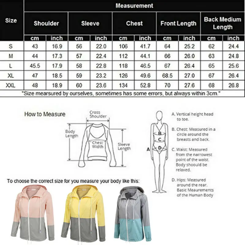 Women Waterproof Outdoor Coat Hooded Autumn Spring Jacket Windbreaker S-2XL Hiking Sport Zipper Casual Coat 2019 New 
Women Waterproof Outdoor Coat Hooded Autumn Spring Jacket Windbreaker S-2XL Hiking Sport Zipper Casual Coat 2019 New