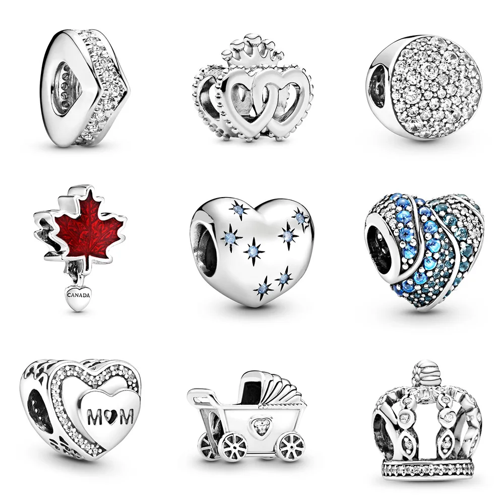 Original 925 Sterling Silver Beads Charm Crown Red Maple Leaf Baby Carriage Bead For Women Diy Pandora Charm Bracelet Necklace
Original 925 Sterling Silver Beads Charm Crown Red Maple Leaf Baby Carriage Bead For Women Diy Pandora Charm Bracelet Necklace