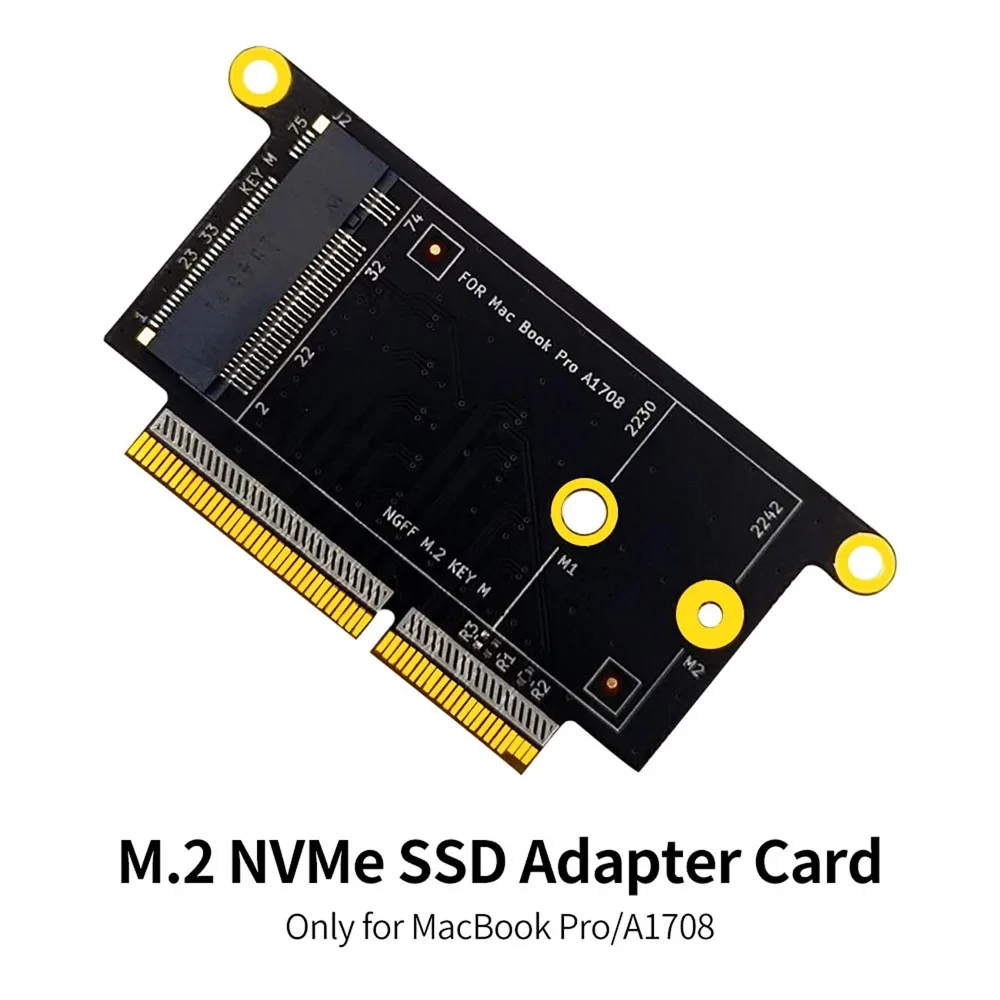 M.2 NVME SSD Adapter Card NVMe Key M Converter Card for MacBook Pro A1708 Support 2230/2242 M.2 SSD
M.2 NVME SSD Adapter Card NVMe Key M Converter Card for MacBook Pro A1708 Support 2230/2242 M.2 SSD