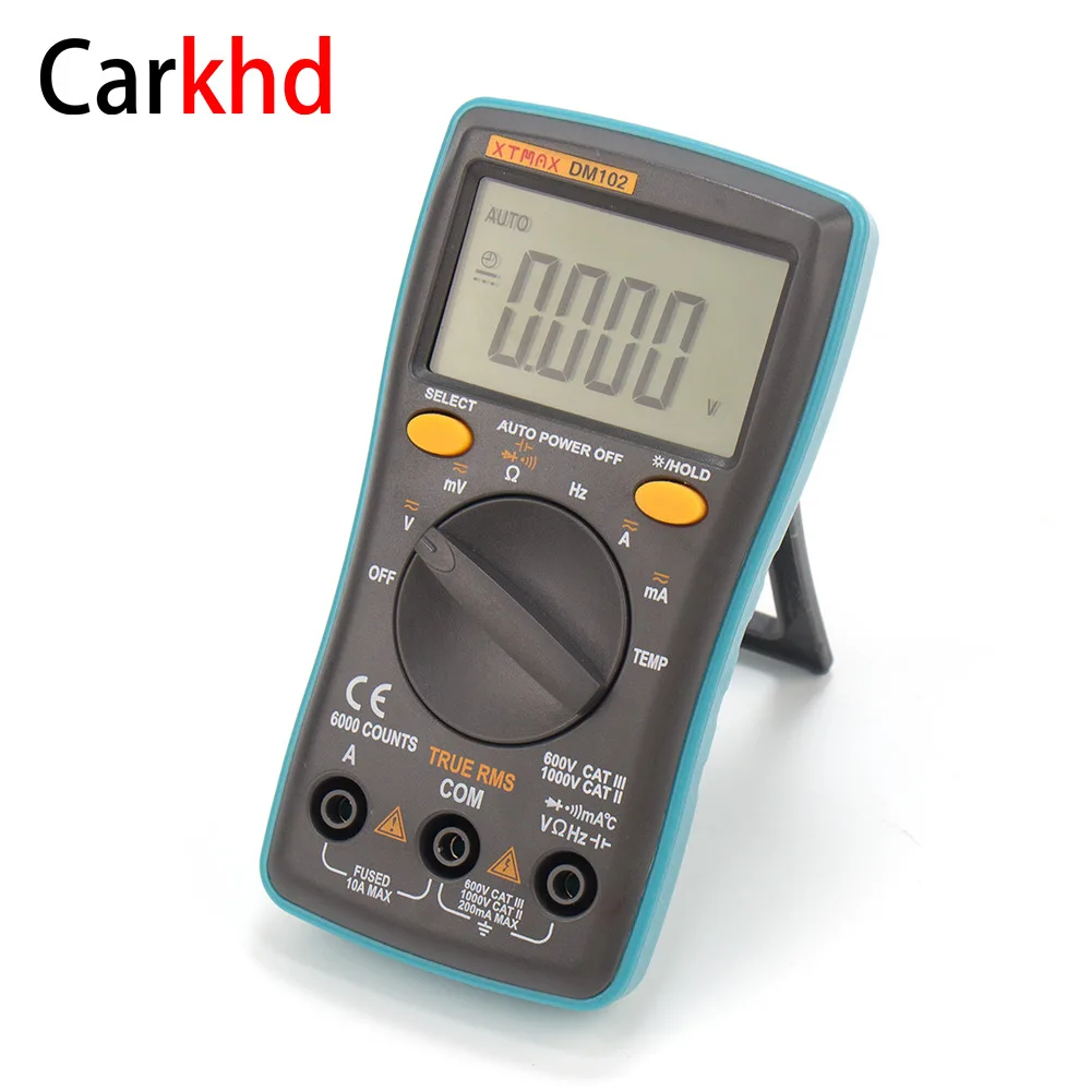 102 Digital Multimeter 6000 Counts Backlight AC/DC Ammeter Voltmeter Ohm Portable Voltage Meter Frequency Diode Temperature
102 Digital Multimeter 6000 Counts Backlight AC/DC Ammeter Voltmeter Ohm Portable Voltage Meter Frequency Diode Temperature