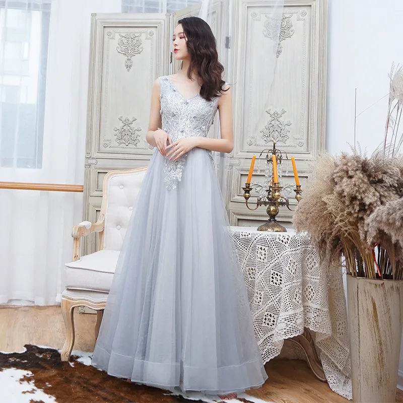 Sexy V-neck Bride Dress Romantic A-line Wedding Party Dress Exquisite Flower Evening Dress Slim Long Prom Dress Robe De Soiree
Sexy V-neck Bride Dress Romantic A-line Wedding Party Dress Exquisite Flower Evening Dress Slim Long Prom Dress Robe De Soiree