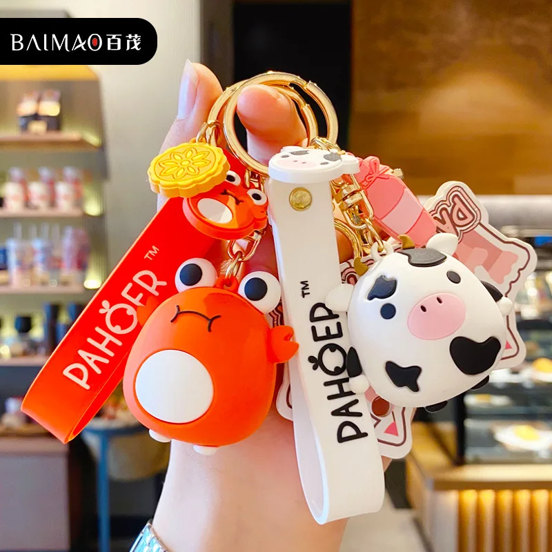 New CuteCow and Crab Keychain Cartoon Keychain Charms Couple Bag Car Pendant Anime Key Chain Girls Keychain Gift Jewelry
New CuteCow and Crab Keychain Cartoon Keychain Charms Couple Bag Car Pendant Anime Key Chain Girls Keychain Gift Jewelry