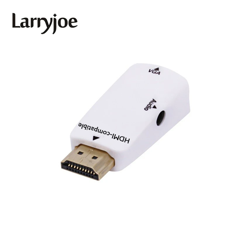 С аудиокабелем HDMI совместимый к VGA адаптер кабель Поддержка HD 1080P для Xbox X360 PS3 PS4 ПК