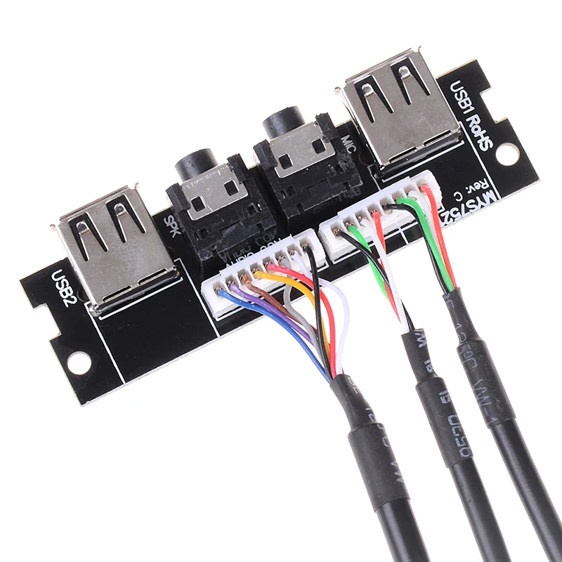 1 * аудио кабель ПК чехол для компьютера PCB передняя панель USB 2 0 порт микрофон