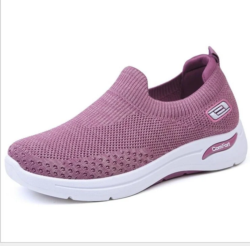 Shoes Women Spring New Women's Shoes Casual Walking Shoes Socks Shoes Soft Sole Mother Shoes Fashion Sports Flat Shoes Women