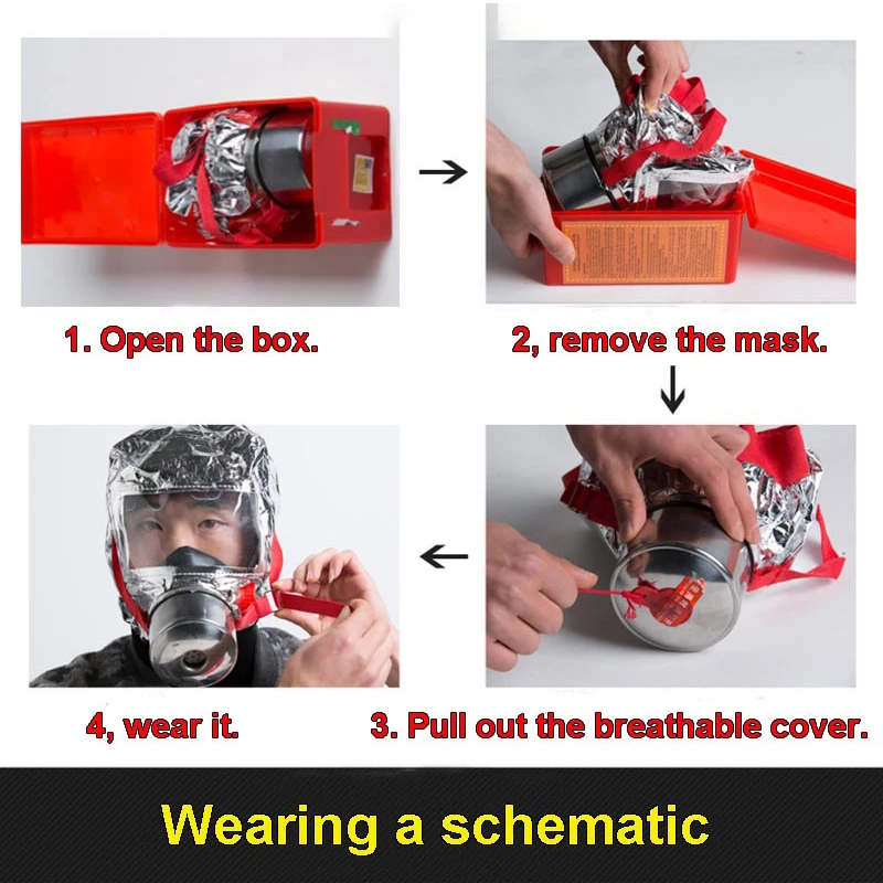 Fire Emergency Escape Mask 30 Minutes Protective Filter Gas Mask Self-life-saving Smoke Toxic Filter Escape Respirator Masks Hot 
Fire Emergency Escape Mask 30 Minutes Protective Filter Gas Mask Self-life-saving Smoke Toxic Filter Escape Respirator Masks Hot