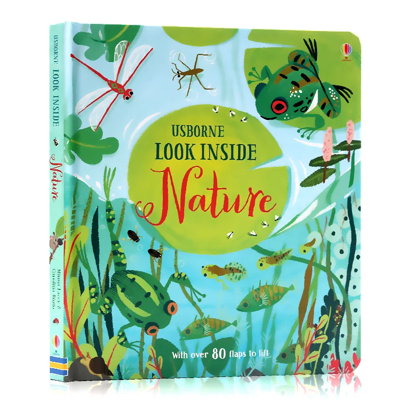

English Montessori 3D Usborne Look Inside Nature Picture Book Education Kids Child Reading Flaps To Lift Hard Cover Board Book