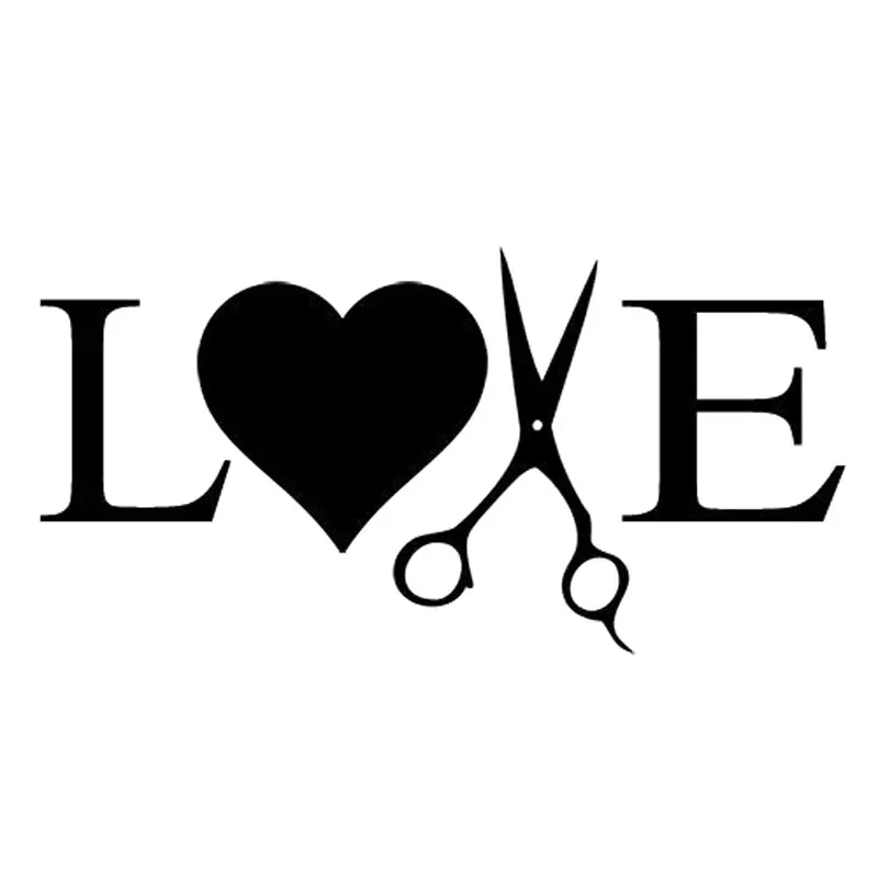 "LOVE" Hairdresser ,Hair Cutter, Stylist, Salon Decal Sticker Funny Car Styling Decoration Black Sliver 18cm*9cm
"LOVE" Hairdresser ,Hair Cutter, Stylist, Salon Decal Sticker Funny Car Styling Decoration Black Sliver 18cm*9cm