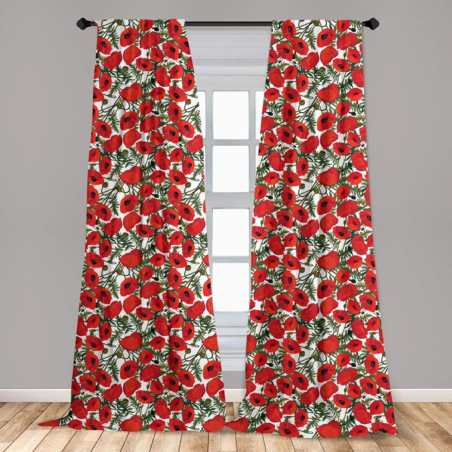 Poppy Flower Curtains Abstract with Garden Foliage Botanical Bouquets Organic Meadows Window Treatments for Living Room Bedroom
Poppy Flower Curtains Abstract with Garden Foliage Botanical Bouquets Organic Meadows Window Treatments for Living Room Bedroom