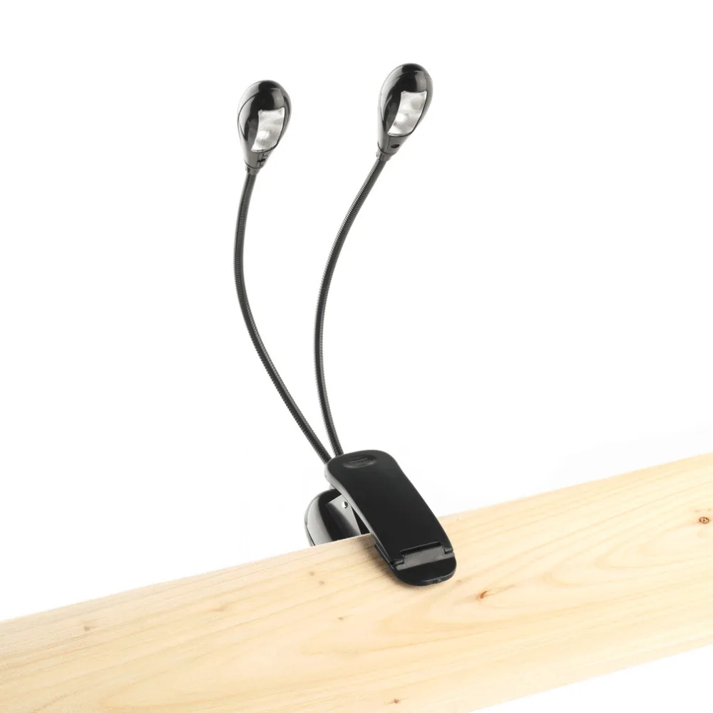 ICOCO Adjustable Goosenecks 2 Dual Flexible Arms 4 LED Clip-on Light Lamp Desk Table Lamp For Piano Music Stand Book
ICOCO Adjustable Goosenecks 2 Dual Flexible Arms 4 LED Clip-on Light Lamp Desk Table Lamp For Piano Music Stand Book