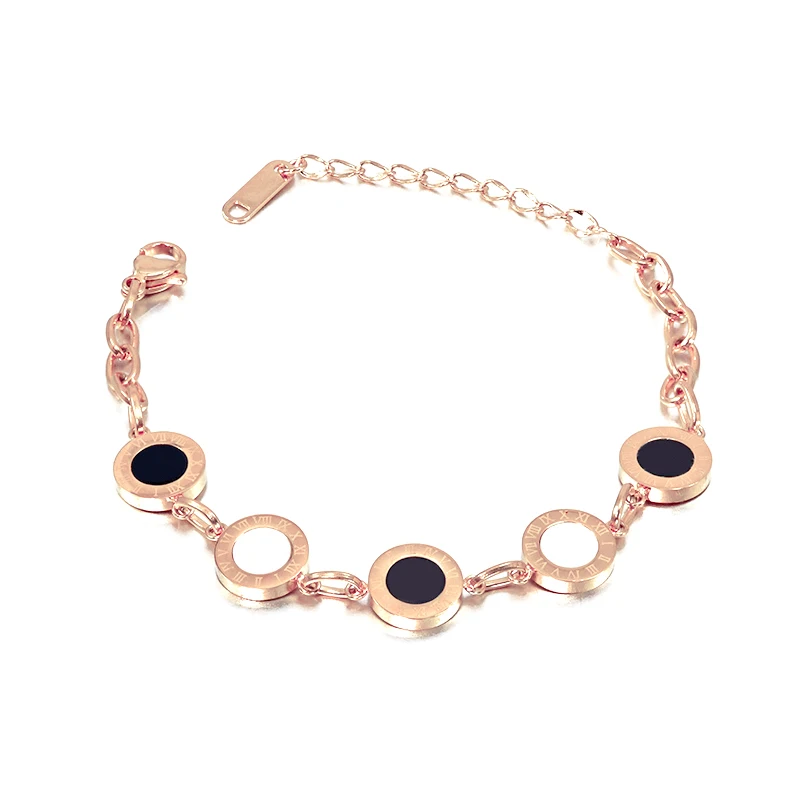 Luxury Five Roman Numerals Round Black and White Shell Bracelet Bangles For Women Mom Fashion Jewelry Titanium Stainless Steel
Luxury Five Roman Numerals Round Black and White Shell Bracelet Bangles For Women Mom Fashion Jewelry Titanium Stainless Steel