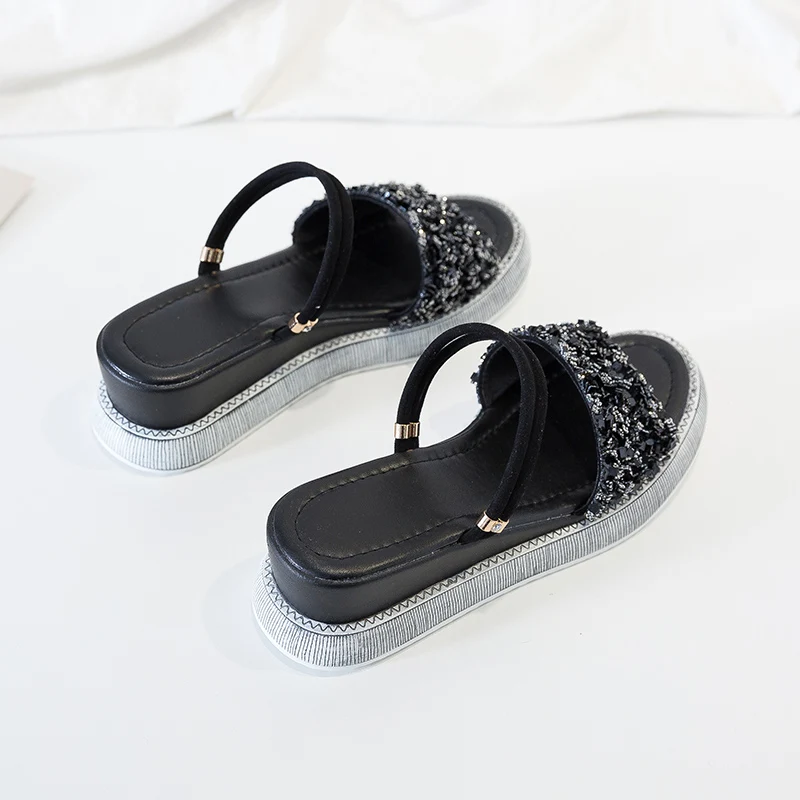 Sandals Women 2021 Summer Black Slippers Chunky Sandal Breathable Platform Shoes Buckle Strap Female Sandalias Mujer
Sandals Women 2021 Summer Black Slippers Chunky Sandal Breathable Platform Shoes Buckle Strap Female Sandalias Mujer