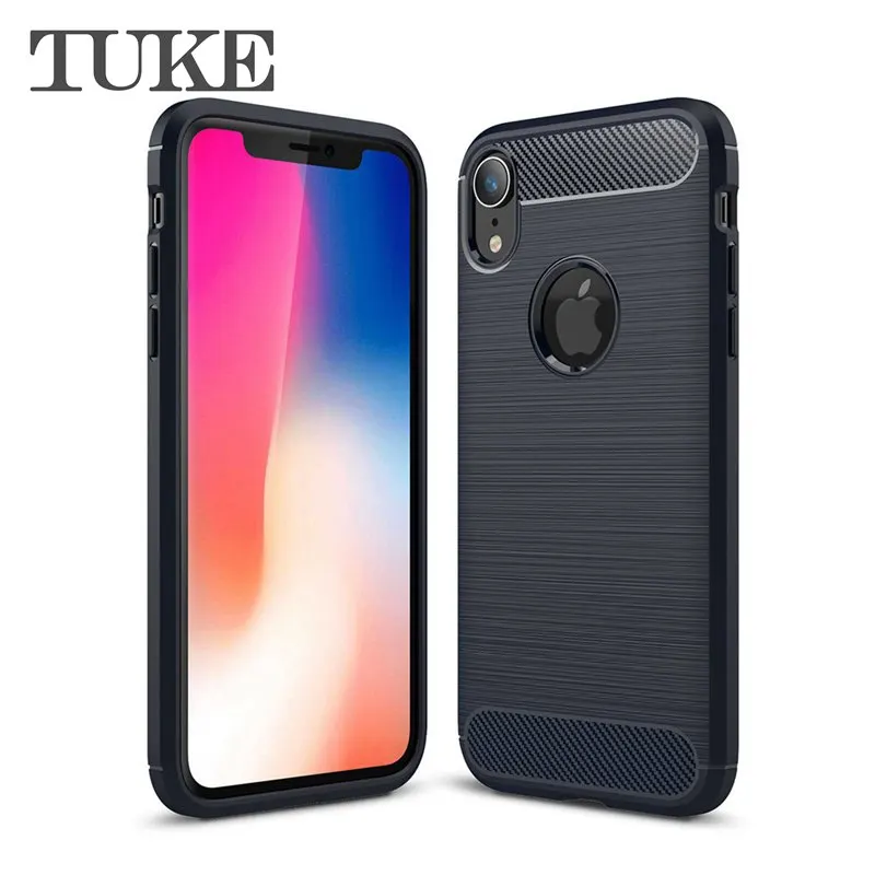 Для MOTOROLA MOTO E6 Plus чехол роскошный из углеродного волокна противоударный для