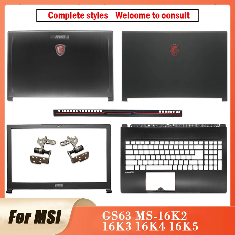 NEW For MSI GS63 MS-16K2 16K3 16K4 16K5 LCD Back Cover /Front Bezel/Hinges/Palmrest/Bottom Case/Hinge Cover Black Top Case GS63
NEW For MSI GS63 MS-16K2 16K3 16K4 16K5 LCD Back Cover /Front Bezel/Hinges/Palmrest/Bottom Case/Hinge Cover Black Top Case GS63