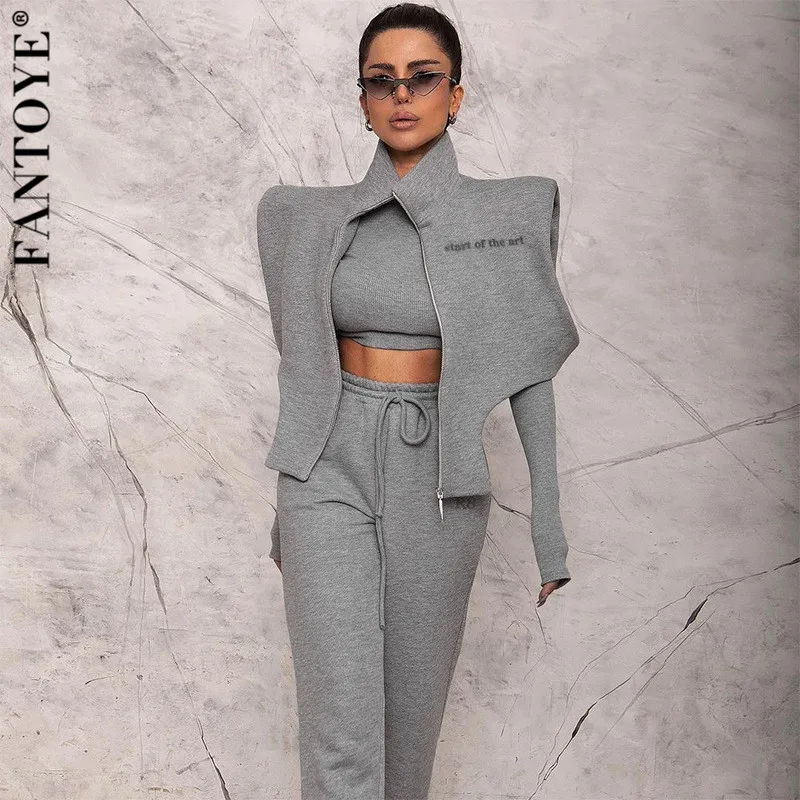 Fantoye New Turn-down Collar Zipper Women Tops Gray Sleeveless High Street Casual Top Ladies Autumn Slim Fashion Streetwear 2021
Fantoye New Turn-down Collar Zipper Women Tops Gray Sleeveless High Street Casual Top Ladies Autumn Slim Fashion Streetwear 2021