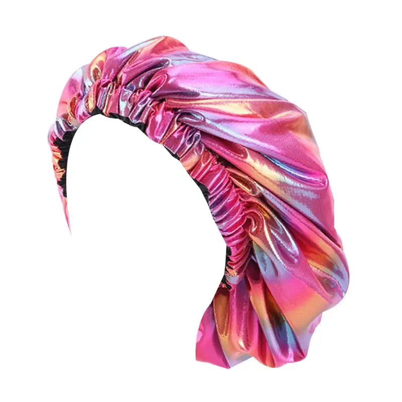 Women Holographic Metallic Night Sleep Cap Reversible Double Layer Bonnet Hat A0NF
Women Holographic Metallic Night Sleep Cap Reversible Double Layer Bonnet Hat A0NF