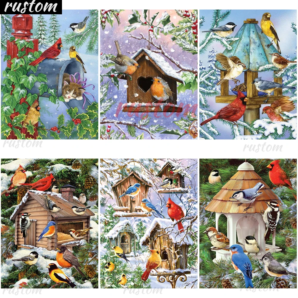 5D DIY Diamond Painting Animal Bird Cross Stitch Kits Diamond Embroidery House Full Drill Square Mosaic Winter Home Decor Rustom
5D DIY Diamond Painting Animal Bird Cross Stitch Kits Diamond Embroidery House Full Drill Square Mosaic Winter Home Decor Rustom