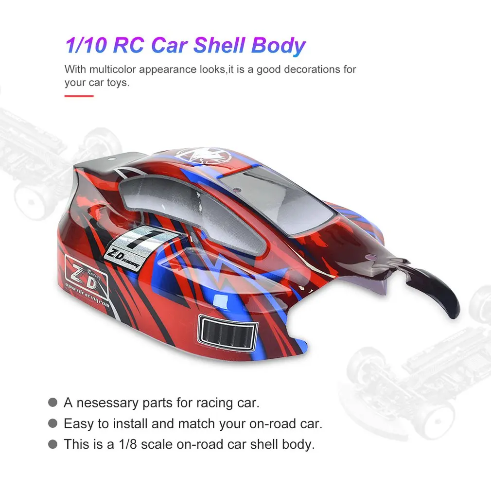 RC On-road Car PVC Shell Body Cover for 1/8,1/10 ZD Racing 8459 RC Racing Car Off-Road Buggy RC Car Accessories Parts Black/Red
RC On-road Car PVC Shell Body Cover for 1/8,1/10 ZD Racing 8459 RC Racing Car Off-Road Buggy RC Car Accessories Parts Black/Red