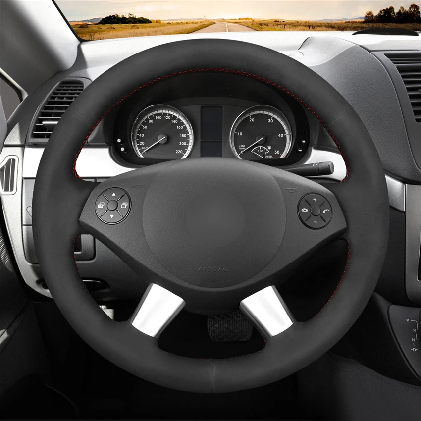 

DIY Anti-Slip Wear-Resistant Steering Wheel Cover For Mercedes-Benz Vito Viano W639 2010-2014 Car Interior Decoration