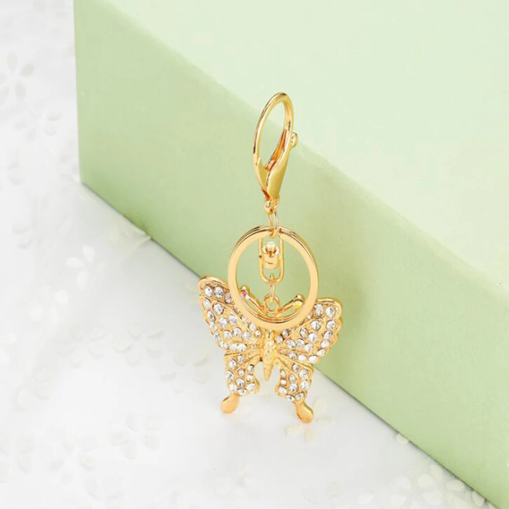 Crystal Gold Rhinestone Butterfly Keychain Jewelry Fashion Animal Keychain Women Key Holder Chain Ring Car Bag Pendant
Crystal Gold Rhinestone Butterfly Keychain Jewelry Fashion Animal Keychain Women Key Holder Chain Ring Car Bag Pendant