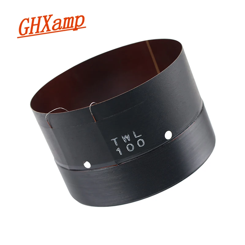 

GHXAMP 100mm Woofer Voice Coil Round Wire Glass Fiber Skeleton With Sound Hole Vent 2 Layer Pure Copper Wire 100 Core Bass 1Pcs
