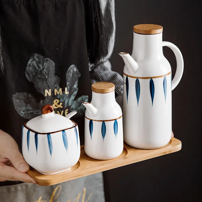 Ceramic Spice Salt Shaker Pepper Vinegar Oil Bottle Sugar Chili Condiment Box Spices Storage Jar Set Home Kitchen
Ceramic Spice Salt Shaker Pepper Vinegar Oil Bottle Sugar Chili Condiment Box Spices Storage Jar Set Home Kitchen