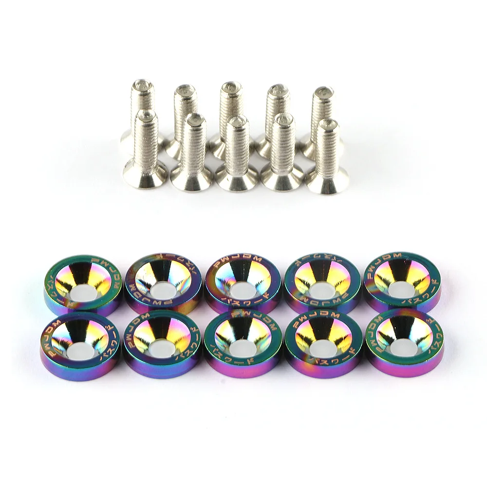 20PCS Universal M6 Car Styling Modification JDM Sticker Password Fender Washer License Plate Bolts Nut Auto Accessories Aluminum
20PCS Universal M6 Car Styling Modification JDM Sticker Password Fender Washer License Plate Bolts Nut Auto Accessories Aluminum