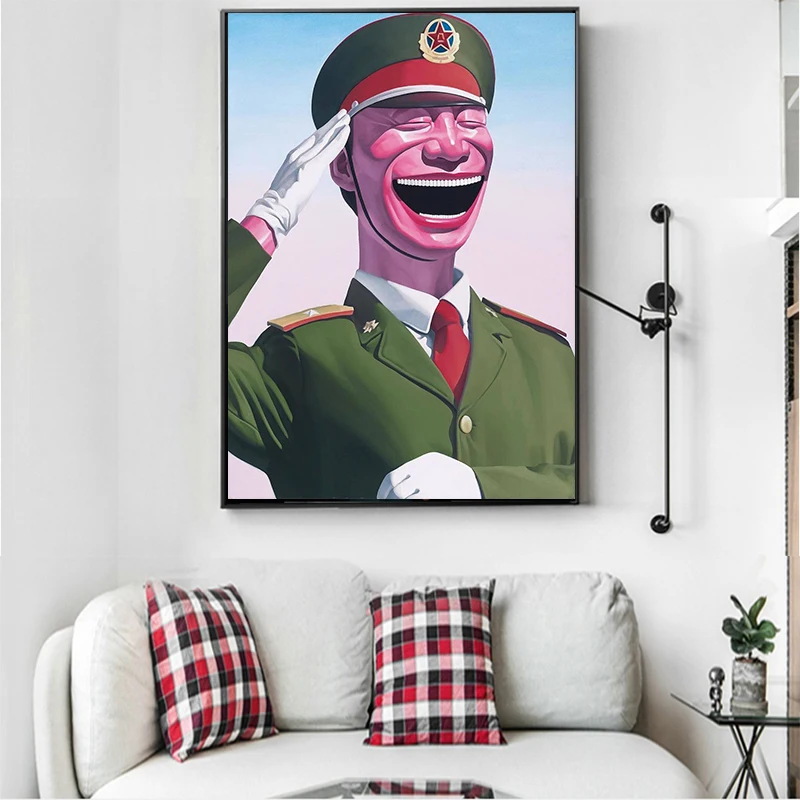 Modem Wall art Posters Figure Painting Yue Minjun Laughing Man Home Decorates Canvas Paintings For Living Room No Frame
Modem Wall art Posters Figure Painting Yue Minjun Laughing Man Home Decorates Canvas Paintings For Living Room No Frame