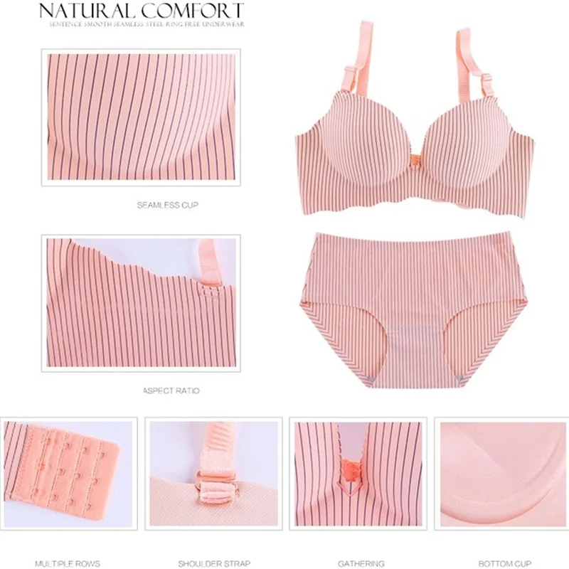 Sexy Lingerie Push Up Bra and Panties Set Seamless Brassiere Comfortable Bralette Underwear Women Set Ropa Interior Mujer
Sexy Lingerie Push Up Bra and Panties Set Seamless Brassiere Comfortable Bralette Underwear Women Set Ropa Interior Mujer