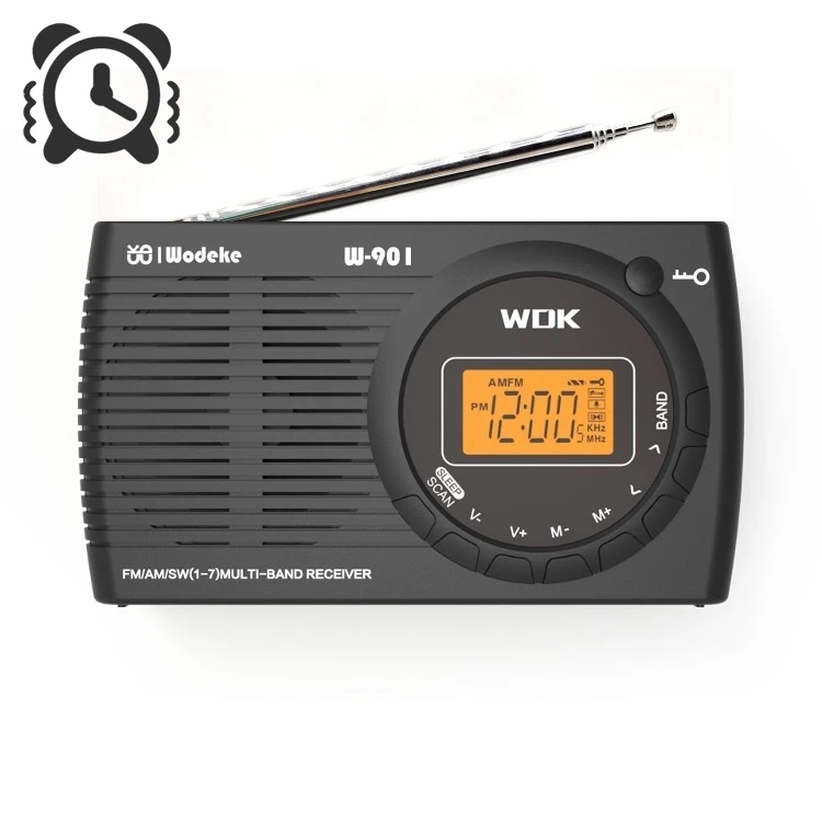 Mini Alarm Clock DSP Radio Portable FM/AM/SW Short Wave Pocket Radio with LED Screen DIgital Clock Earphone Jack Antenna
Mini Alarm Clock DSP Radio Portable FM/AM/SW Short Wave Pocket Radio with LED Screen DIgital Clock Earphone Jack Antenna